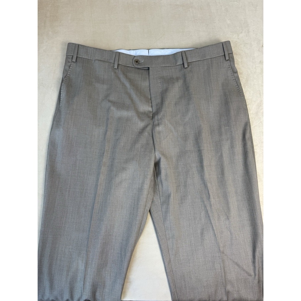 6 East Loro Piana Super 130s Wool Dress Pants Grey/Beige Mens 42x30